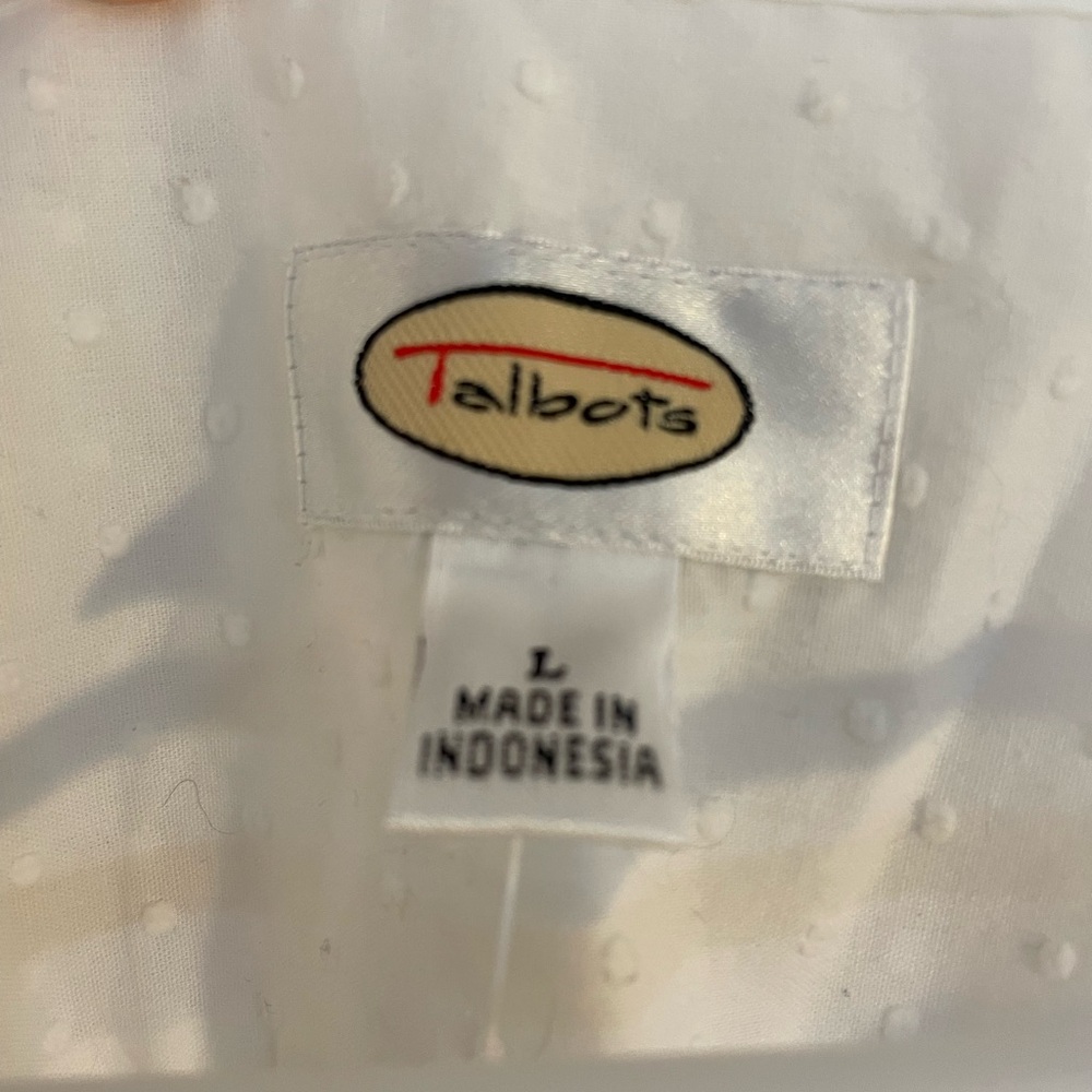 Talbots Ivory Textured Blouse - Picture 4 of 6